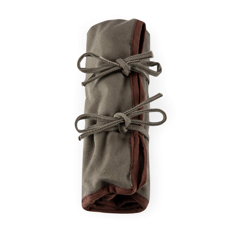 PICNIC TIME 10-Piece Bar Tool Roll Up Kit, Travel Bartender Kit with Bag and Cocktail Set, Mixology Bartender Travel Set with Waxed Canvas Storage Pouch and Cocktail Accessories, (Khaki) - Image 2